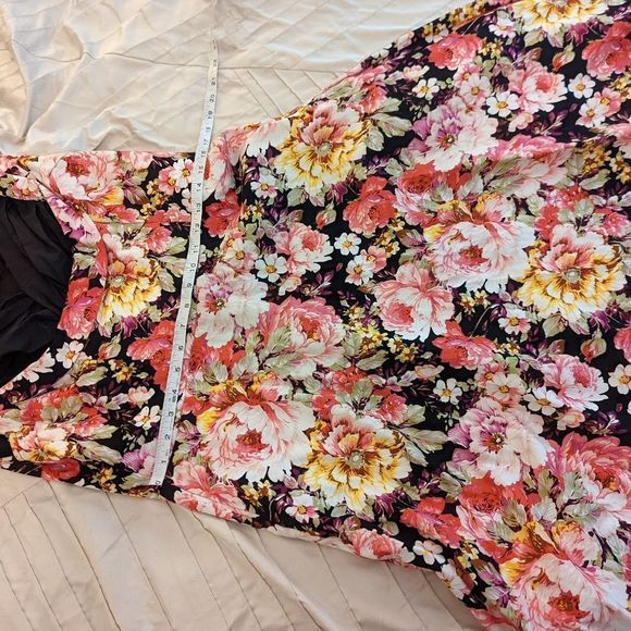 Lindybop Ophelia a line swing dress floral rose pattern retro pinup sz l… - Picture 3 of 6